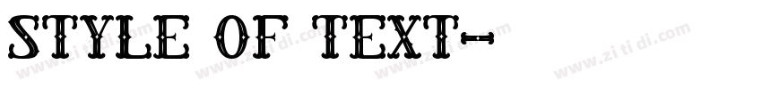style of text字体转换